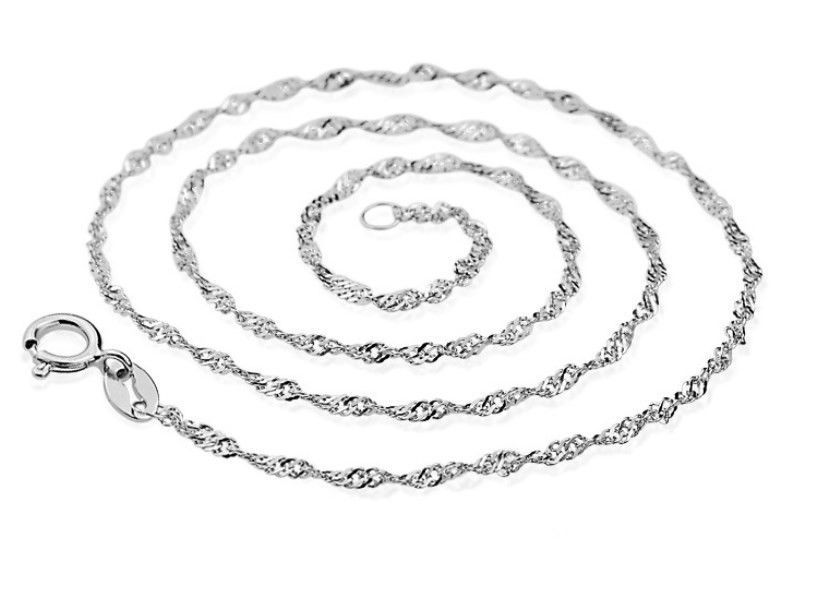 Sterling Silver Plated Necklace Chain Waterdrop Crystal CZ Pendant Gift P1