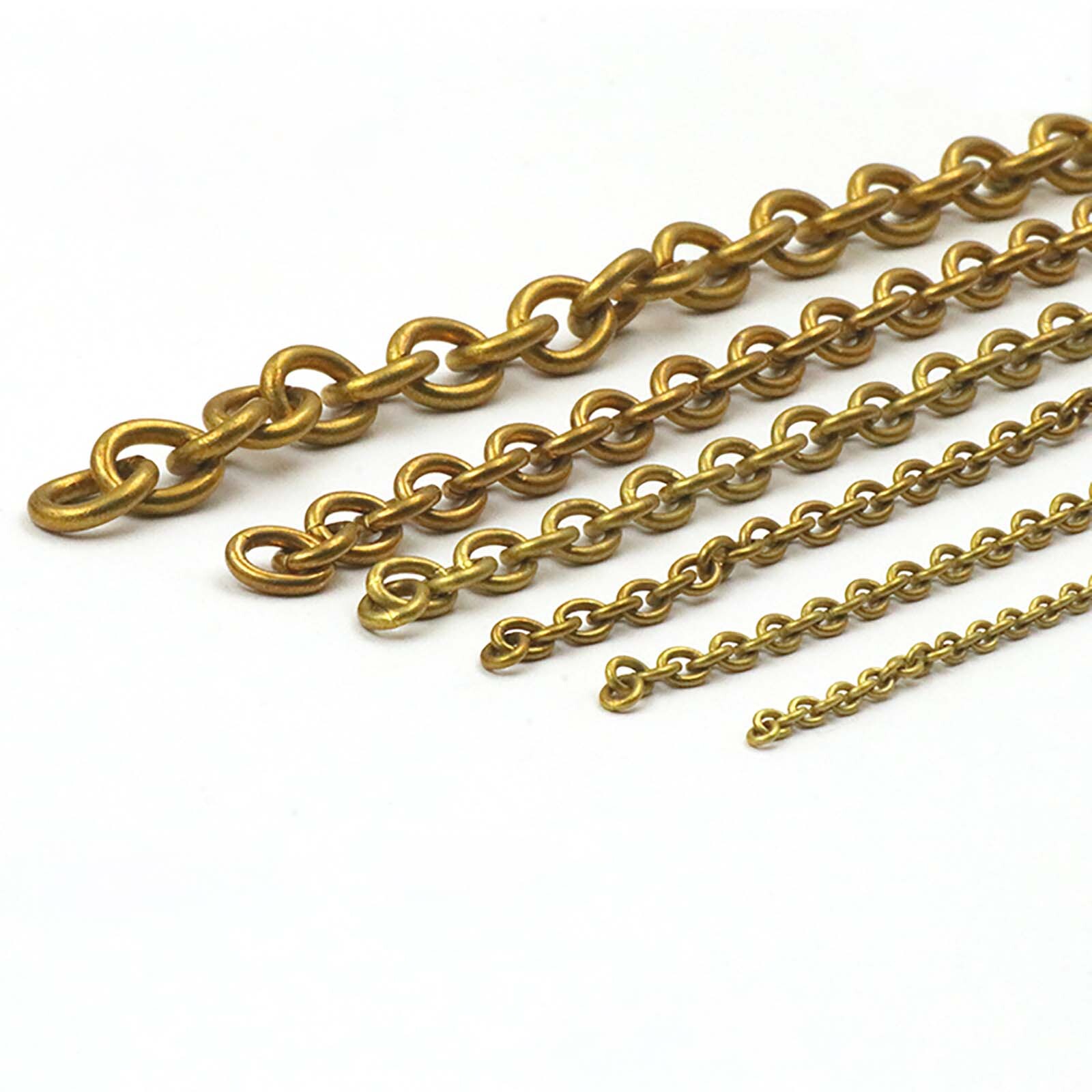 Solid Brass Chain 4-15mm Width Necklace Jewelry Bags Craft Chain Sold Per Meters