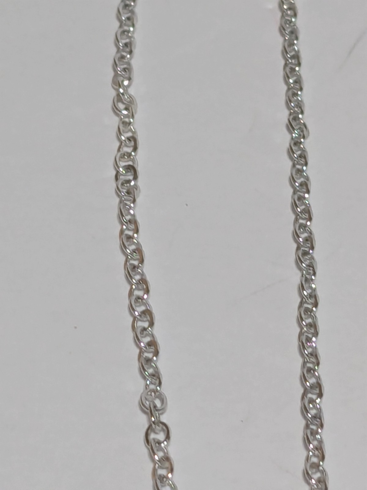 Silver Tone June Birthstone Charm/Pendant Necklace With Faux Alexandrite 18″
