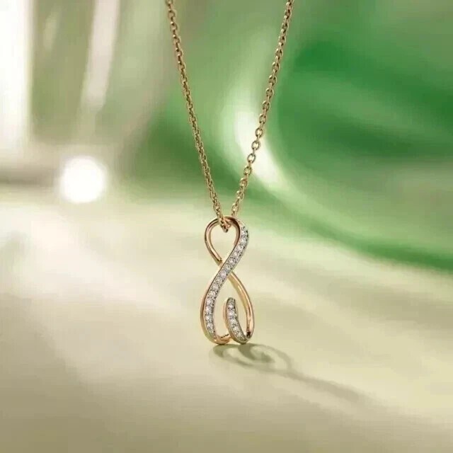 2Ct Round Cut Simulated Diamond Pretty Women’s Pendant In 14k Yellow Gold Plated