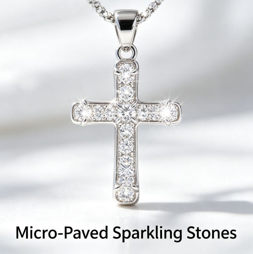 2Pcs Cross Pendant Necklaces Trendy Chain Jewelry Set for Men Women​