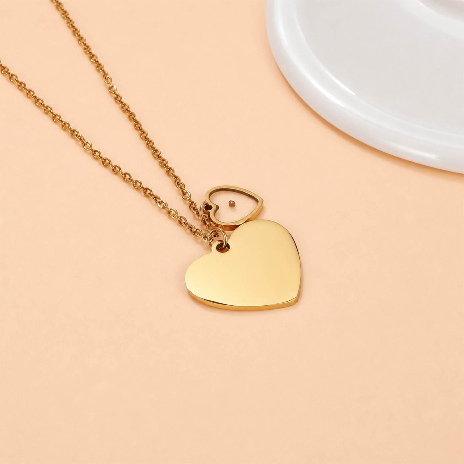 Mustard Seed Faith Heart Pendant Matthew 17:20 Bible Prayer Steel Chain Necklace