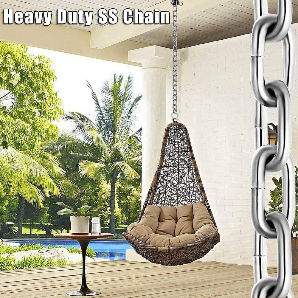 Stainless Steel Chain 3/8in Heavy Duty 6.5ft Security Load 5500lb
