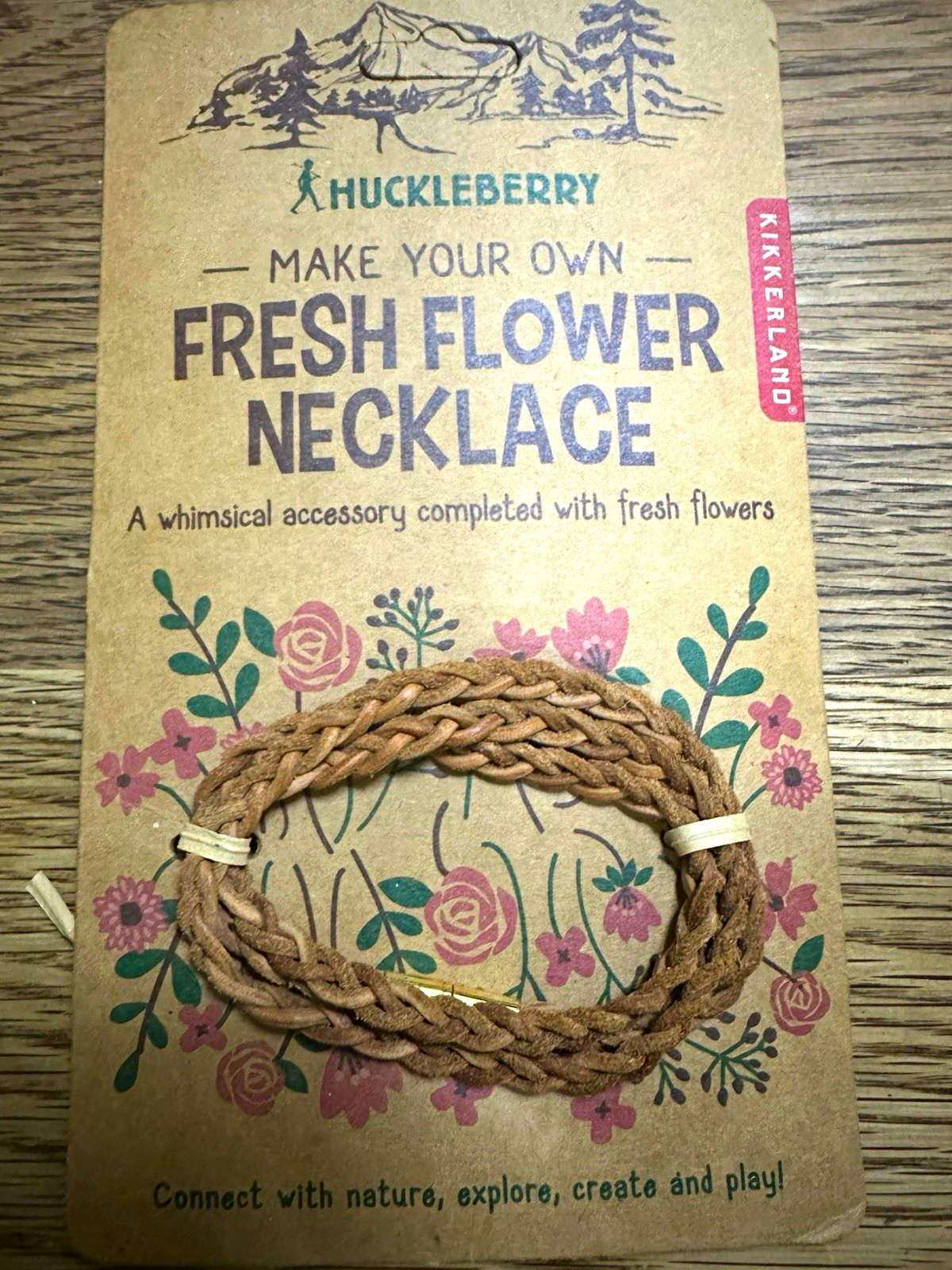 Huckleberry Brown Leather Pendant Necklace Braided Chain Magnetic Clousure