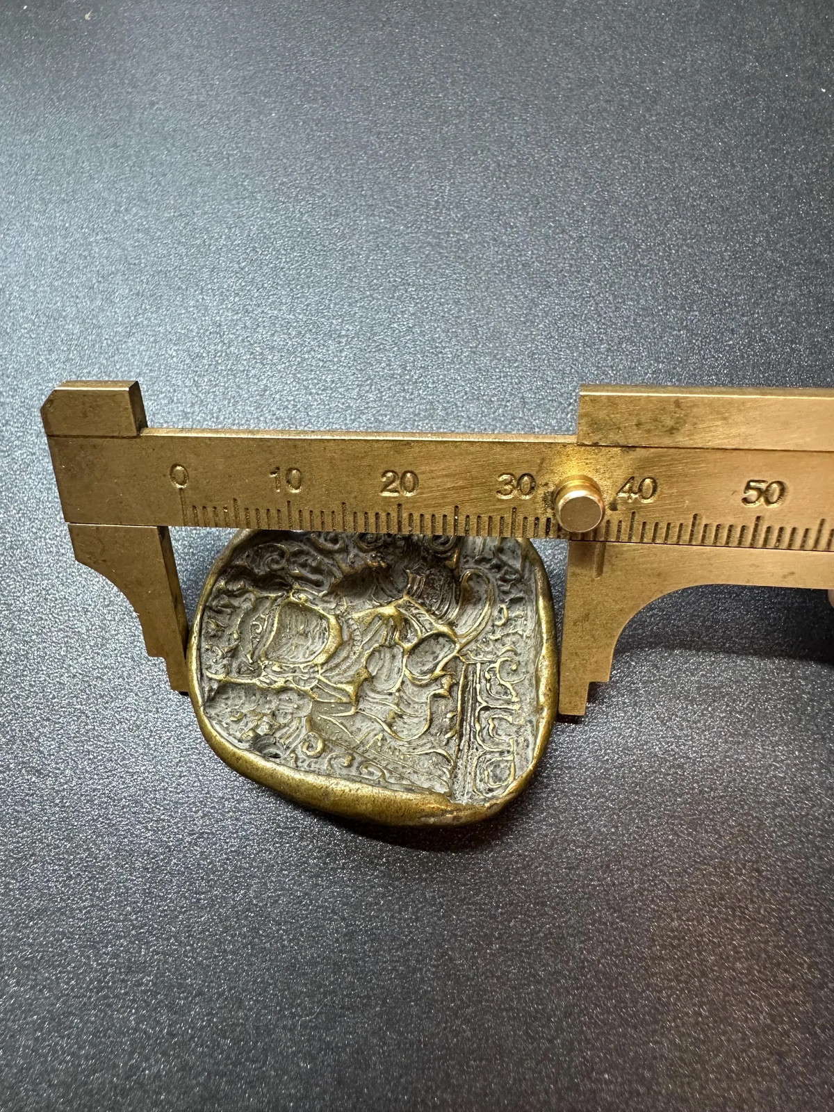 Nepal Tibet Buddhist Brass Guru Padmasambhava Mold Talisman Pendant | Vintage R
