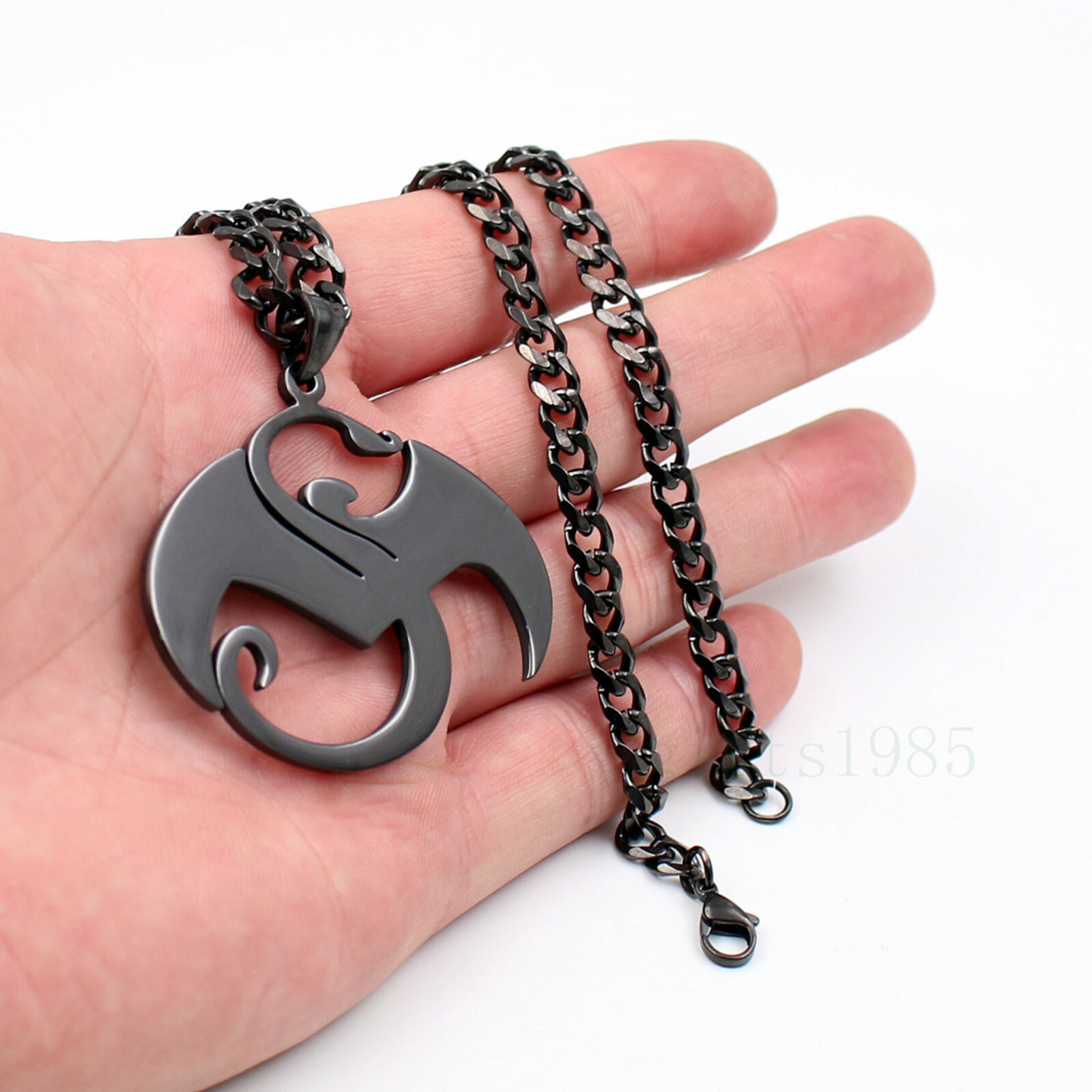 3 tone Large strange music charm S.steel pendant TECH N9NE curb box necklace