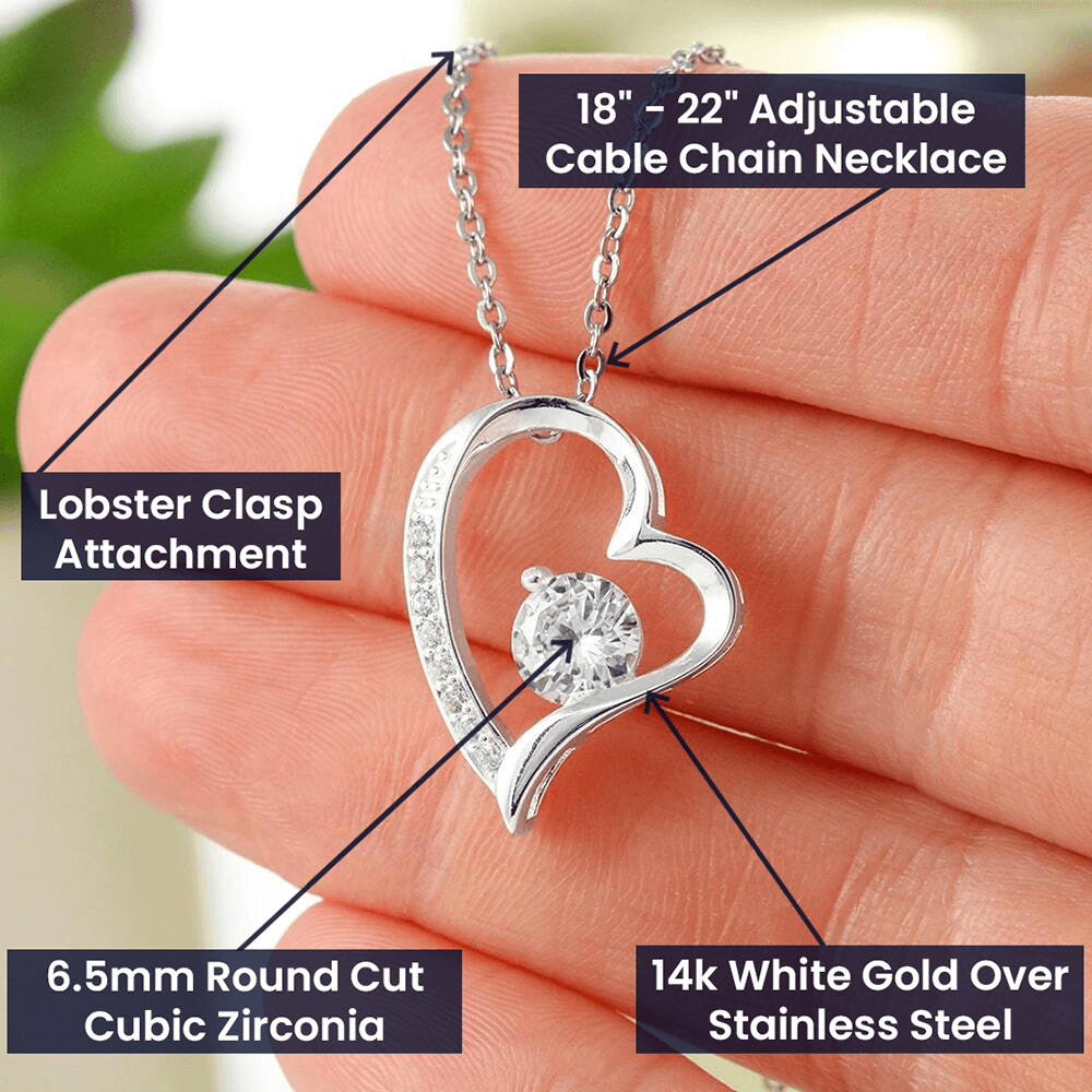 To My Beautiful Wife, Meeting You Was Fate, I Love you Always & Forever Necklace