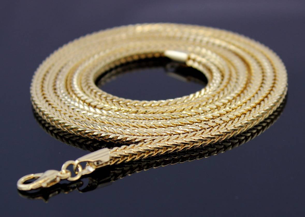 Franco Chain 36 inch Gold Silver Black Rose Plated 3mm Necklace Hip Hop