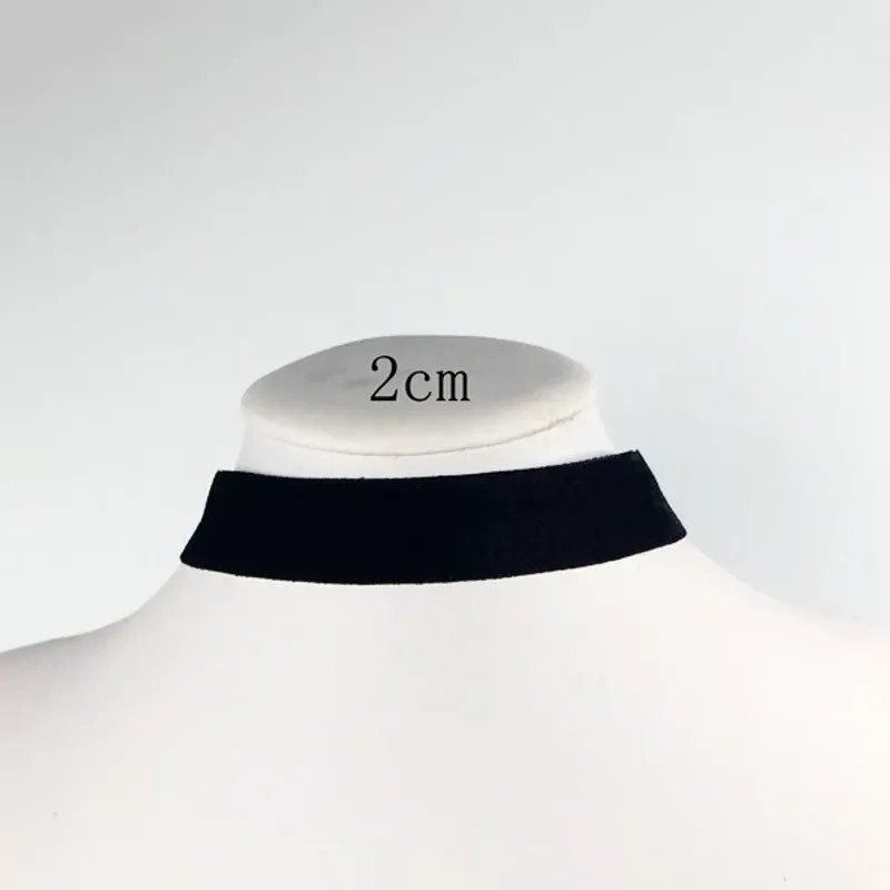 Korean Fashion Womens Accessoires Punk Gothic Soft Black Velvet Choker Necklace