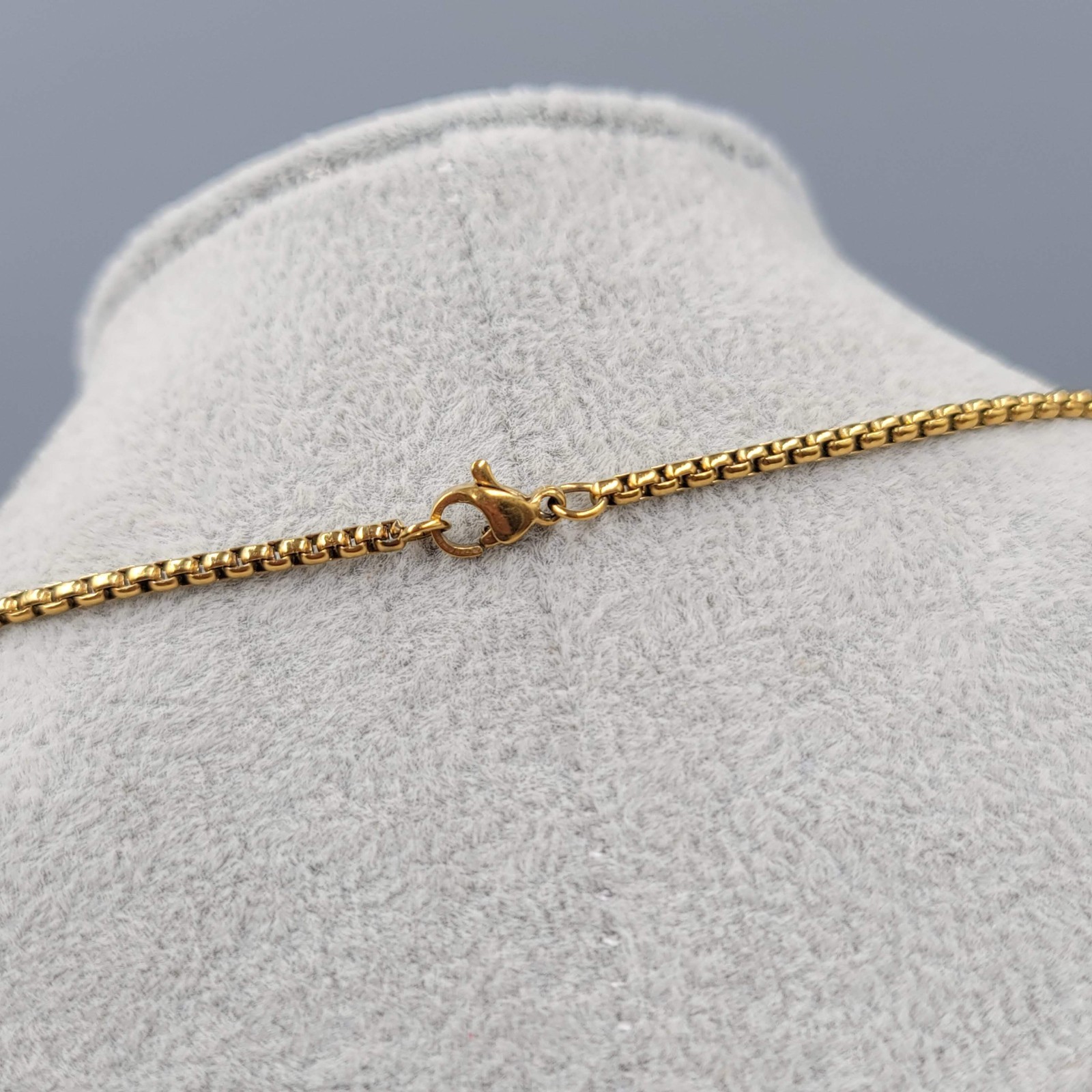 Cross Pendant Gold Plated Necklace Rolo Box Chain 24″ Unisex