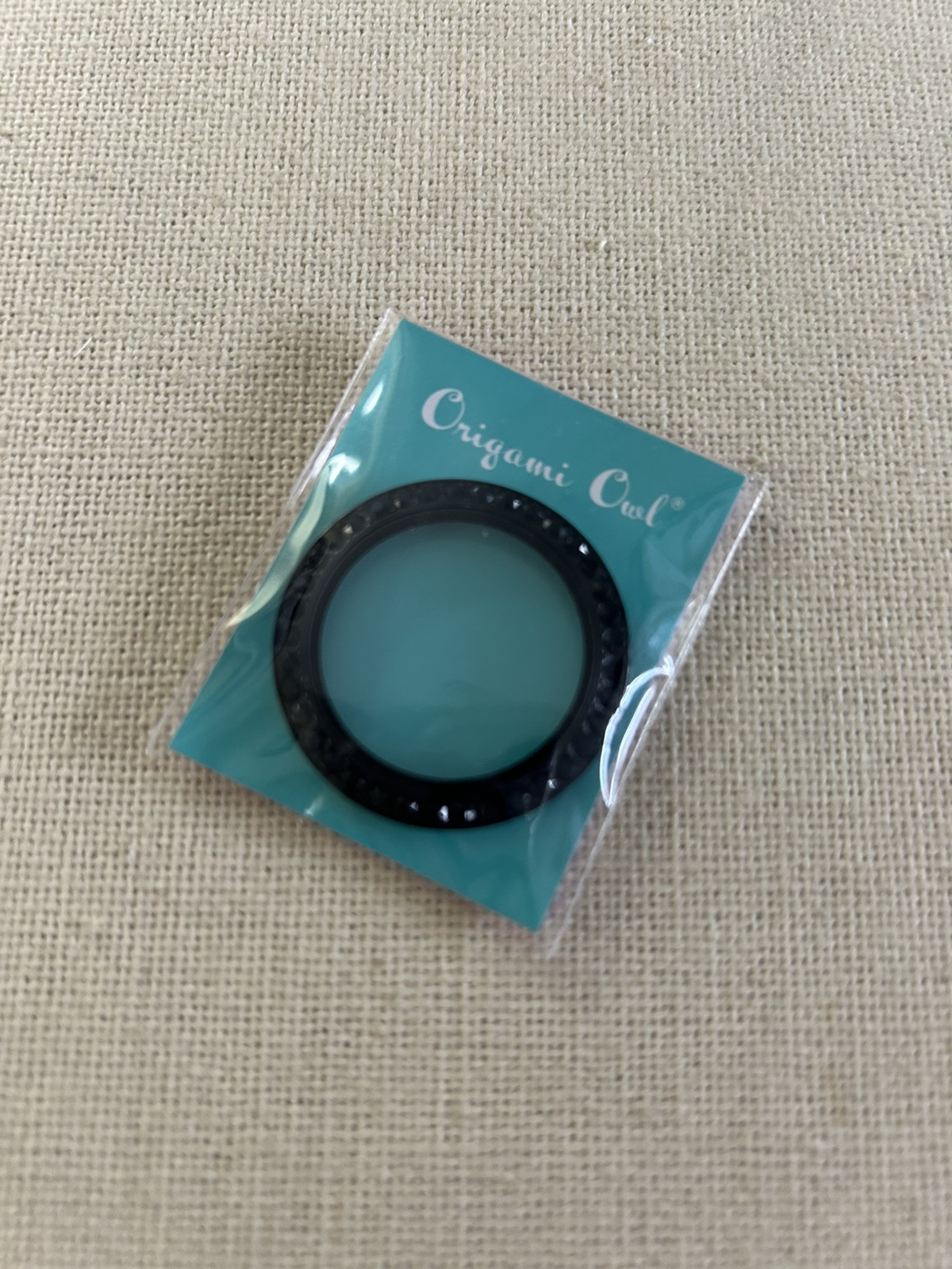 Origami Owl BZ4014 Large Black Twist Locket Face w/Jet Crystals “New in Package”