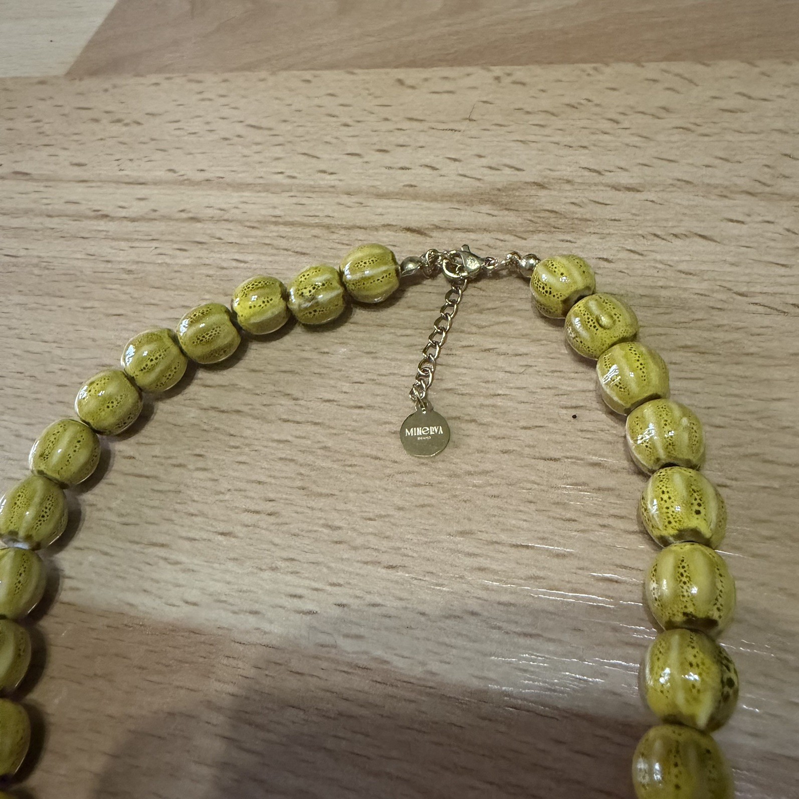 NEW! £85 MINERVA Yellow/ Orange Octopus Ceramic And Glass Necklace 50cm