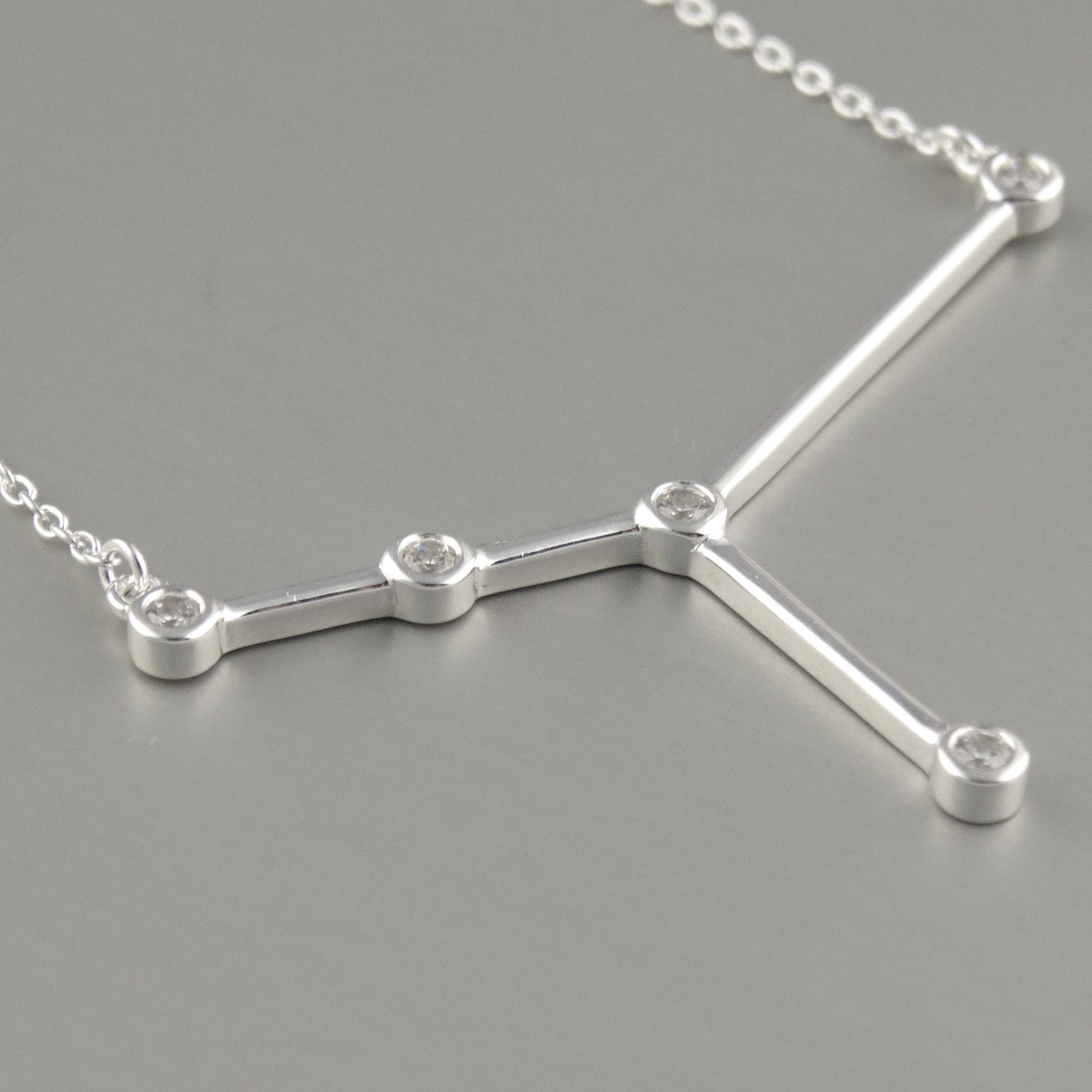 Cancer Constellation Necklace – 925 Sterling Silver – Stars Horoscope Zodiac NEW
