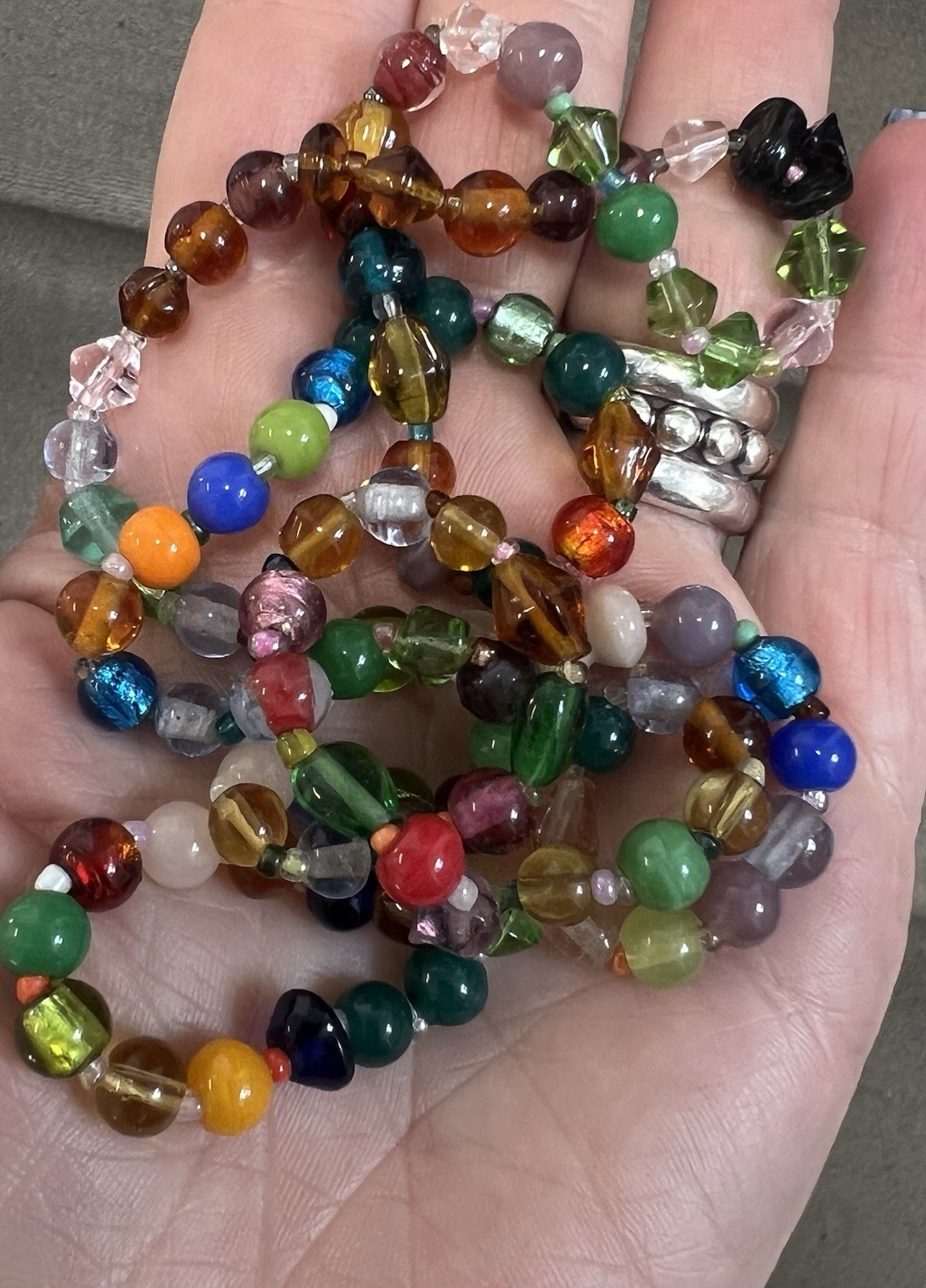 Lamp work Glass Beads 24 inches per strand