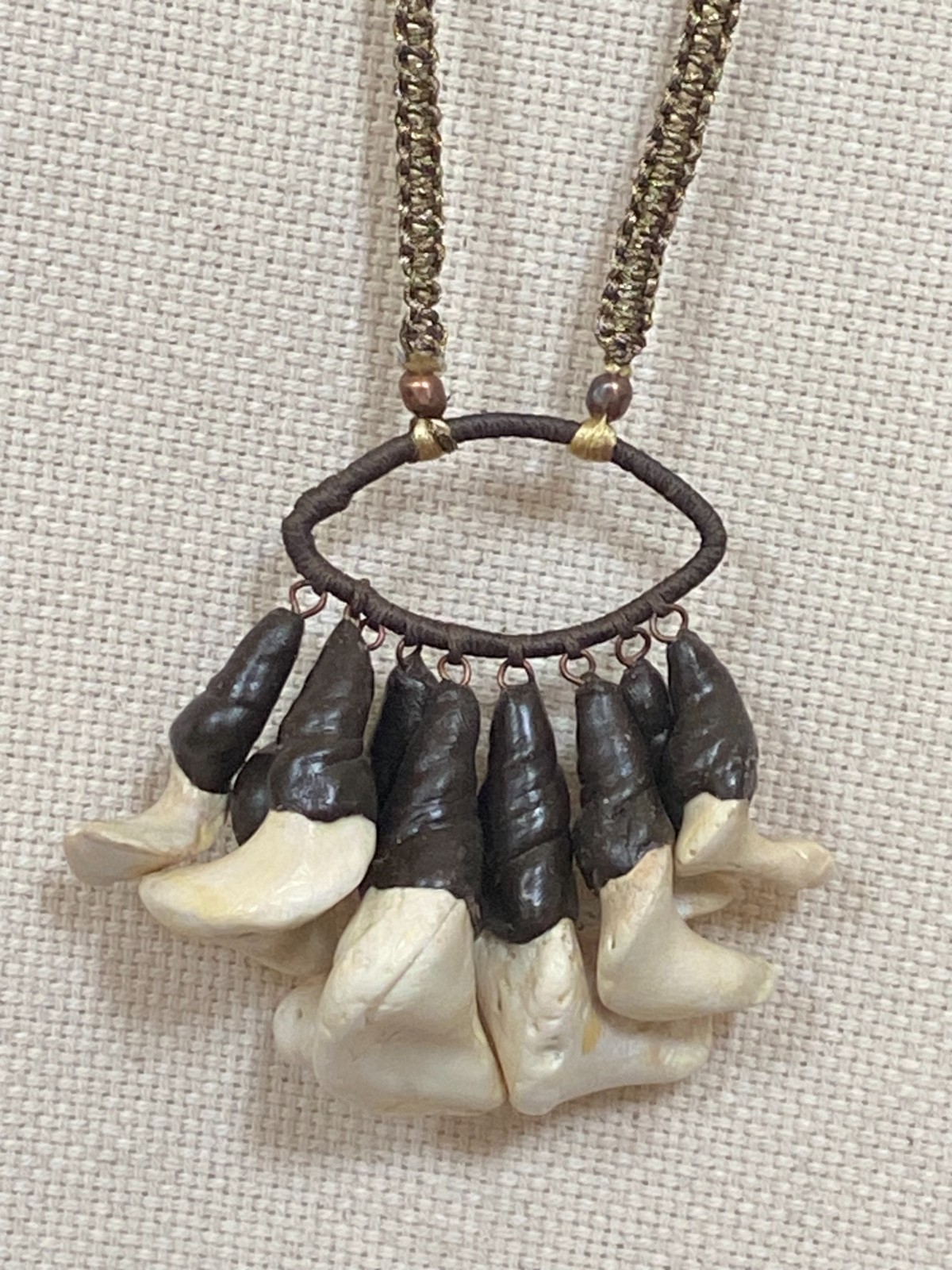 Statement Necklace with Clay & Natural Coral Charms – Handmade Boho Jewelry