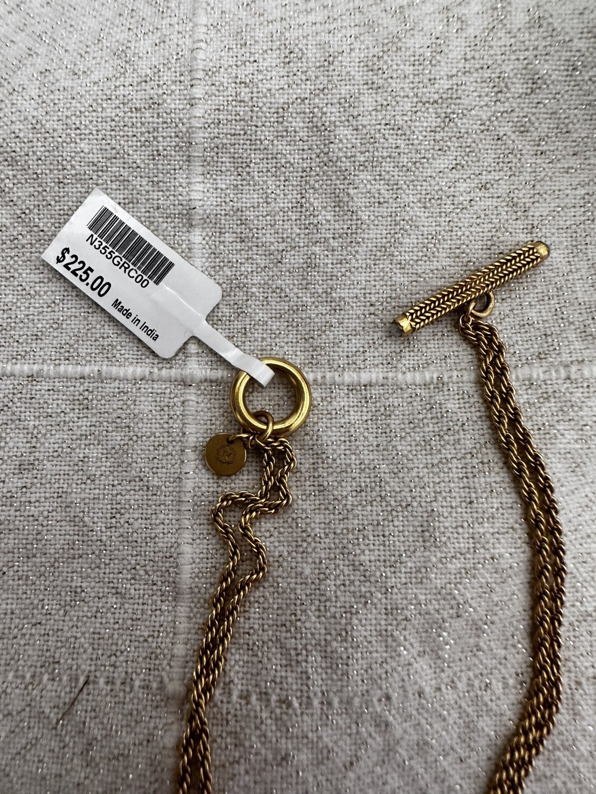 Julie Vos Delicate Charm Necklace, Clear Stones, 24K Gold Plated, Adjustable