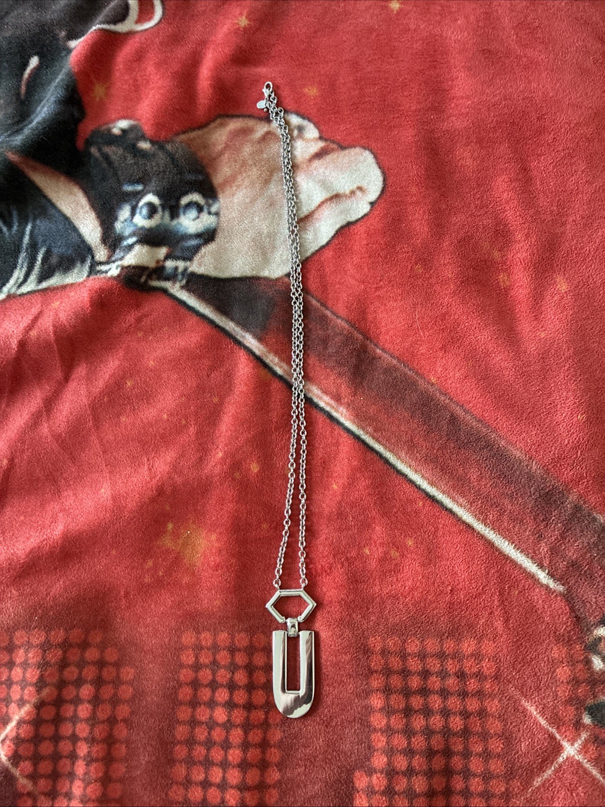 modern geometric pendant necklace