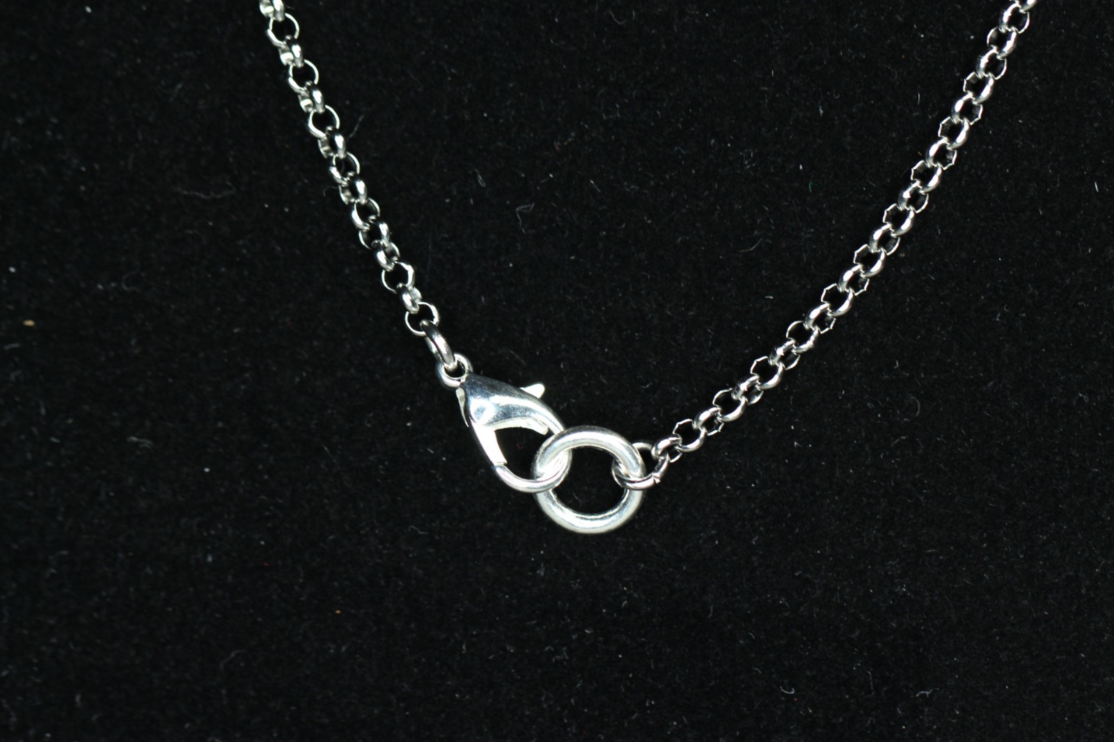 Hearts Necklace Silver Pewter Charm 1″ Pendant 3mm Stainless Chain 18″ Joined