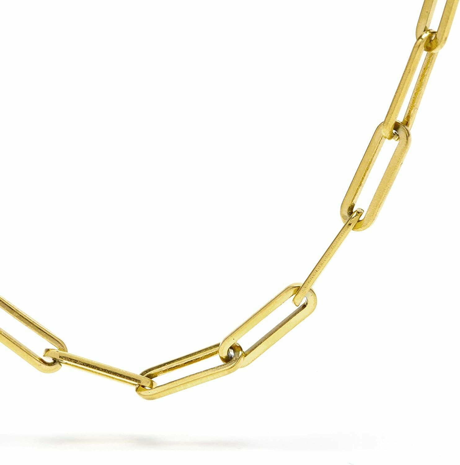 10k Yellow Gold Paperclip 2mm-7mm Chain Cable Rolo Necklace Mens Womens 16″-24″