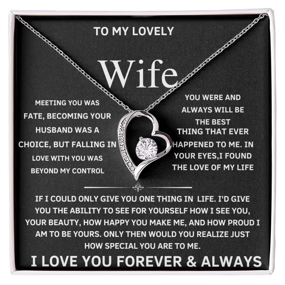 Necklace Gift for Wife Fiancée Valentine Birthday Anniversary.Gold necklace