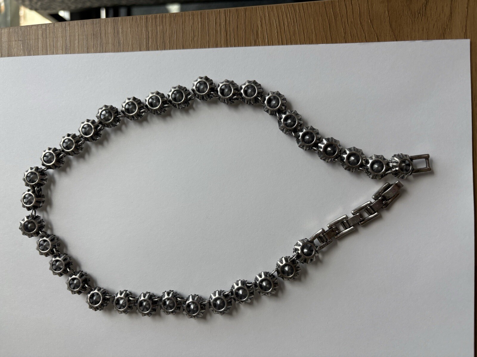 Rare Stella & Dot Necklace 12 mm Crystal Rhinestone Regency Statement 18-19”
