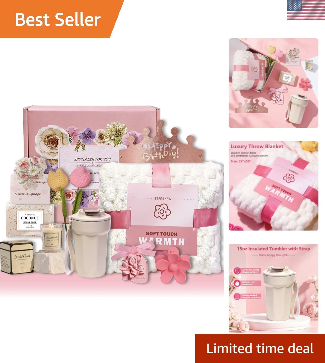 Happy Birthday Gifts for Women, 10pcs Women Birthday Gifts for Mom with Luxur…