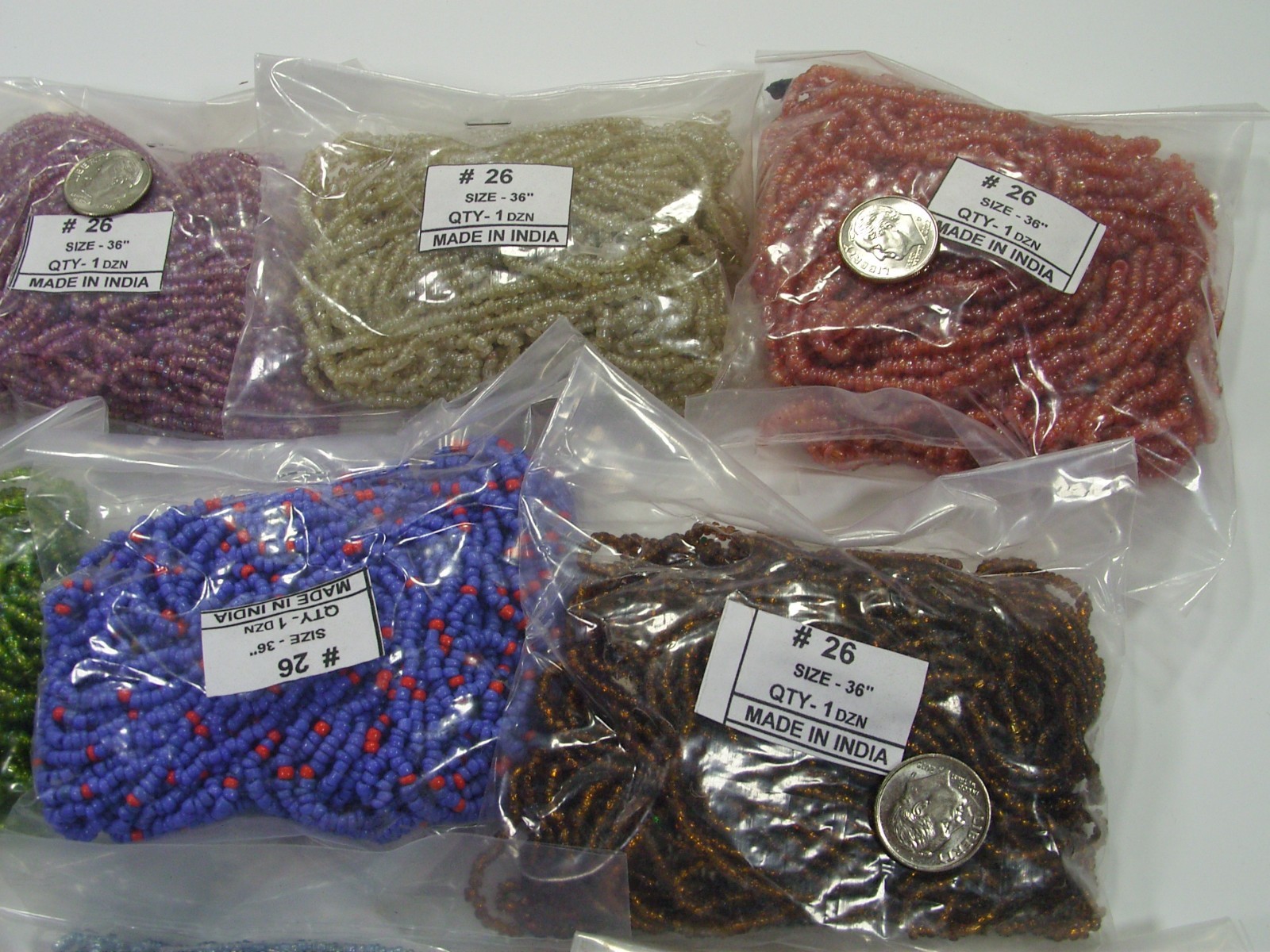 100 Strands 36″ Glass Seed Bead Necklaces Wholesale Bulk Lot Clearance (NP-43C)