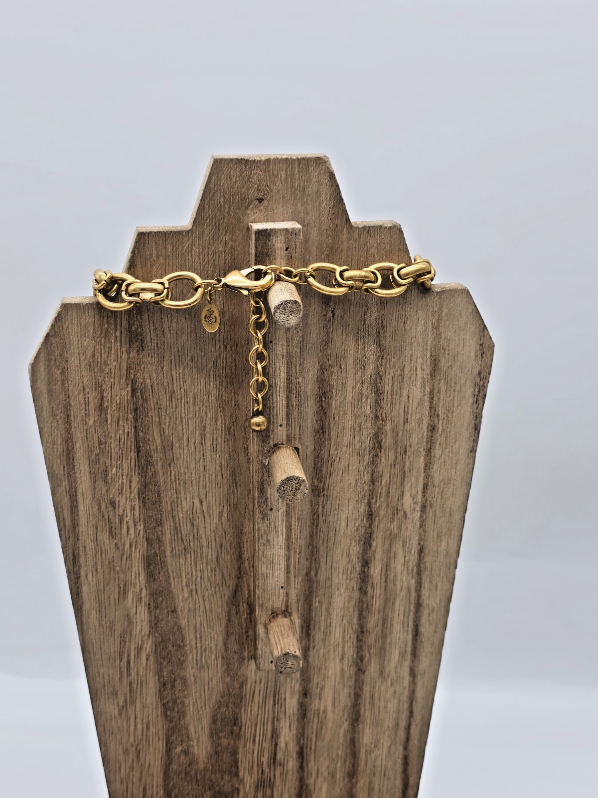 Premier Designs BRONZE BEAUTY Necklace Matte Gold Chunky Links 16″