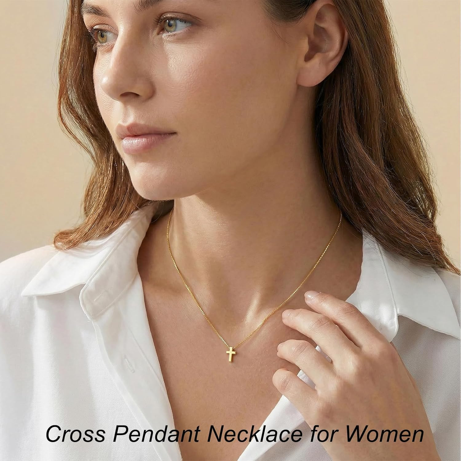 Dainty 14K Gold Cross Necklace for Women & Girls – Graduation Gift 2026