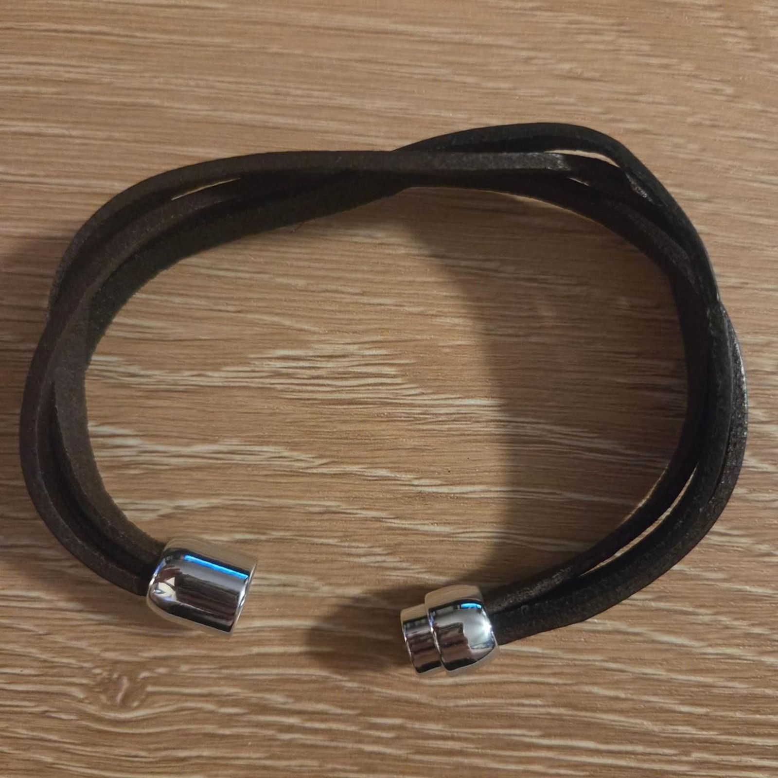 Leather Magnetic Wrap Bracelet Minimalist Unisex Cuff