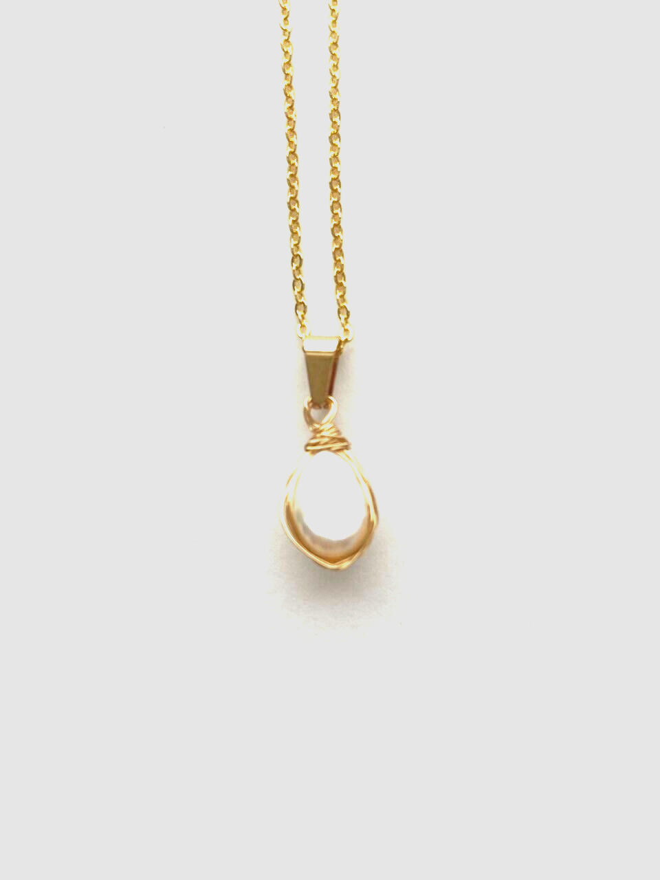 Pearl Shell Pendant Necklaces Gold Tone Chain Necklace Lot of 3