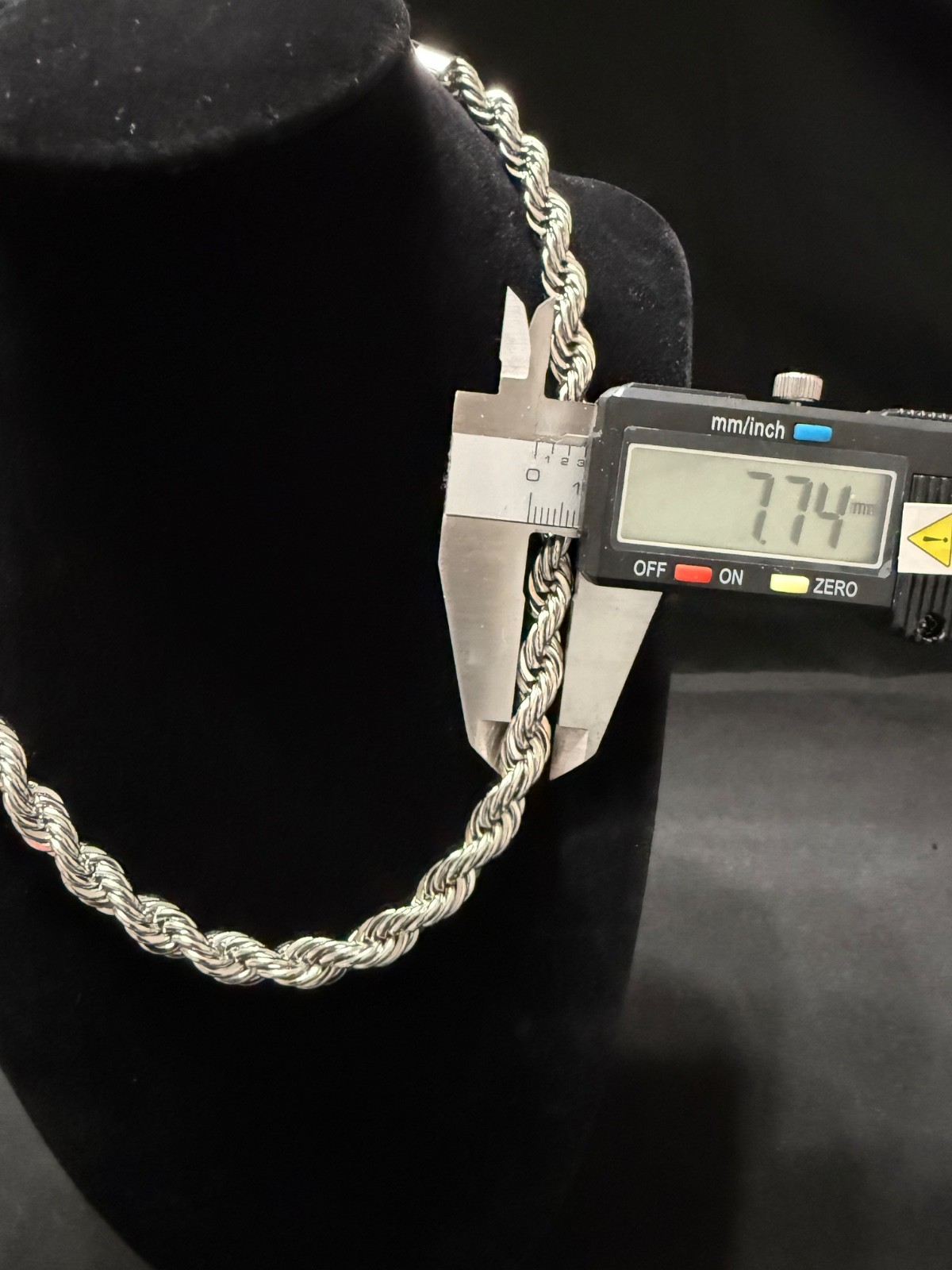 rope chain silver filled 18 inch 7.5mm lobster clasp the big boy