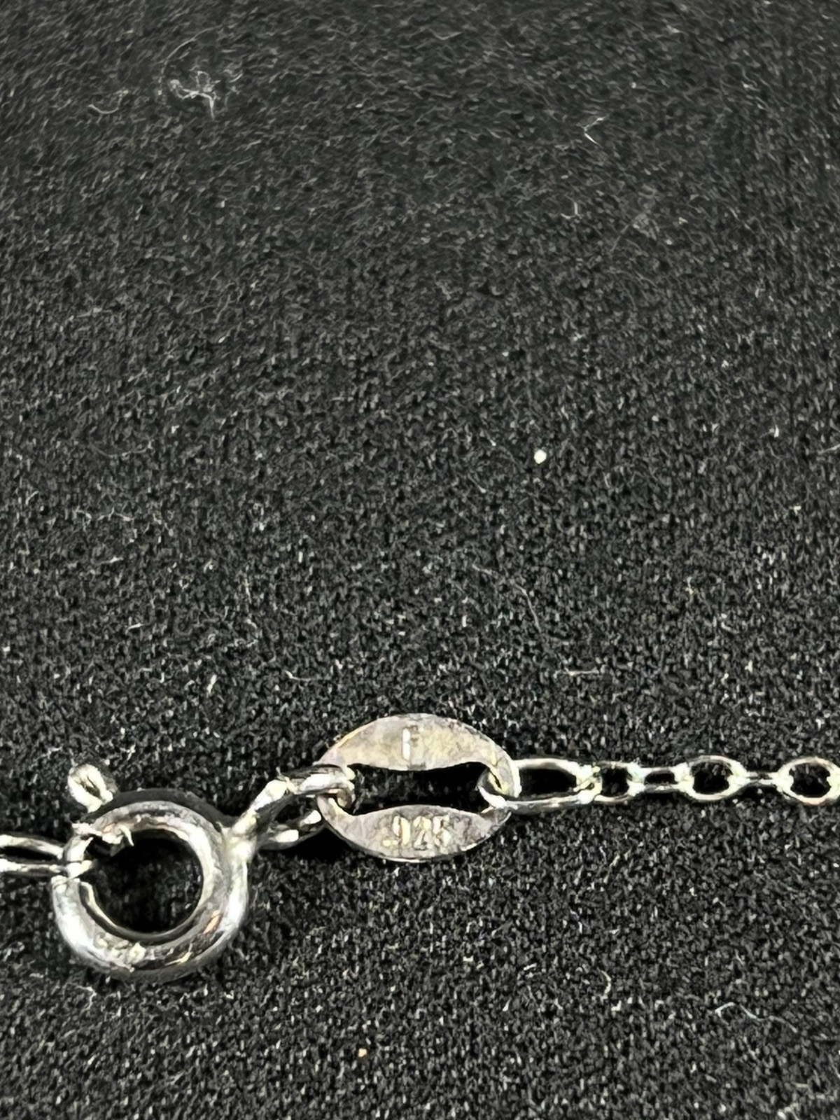 SAI Sterling Modern Heart Shape & Wiggle Rhinestone Pendant On Sterling Chain