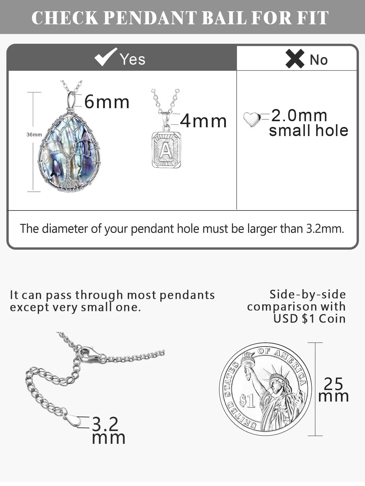 Elegant 2.5MM Silver Rolo Cable Necklace for Women – 316L Stainless Steel, Gold