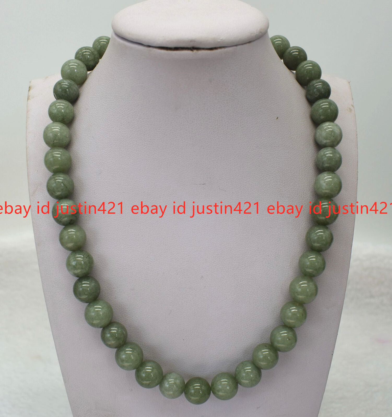 6-14mm Natural A Green Jade Jasper Round Gemstone Beads Necklace 14-36 inches