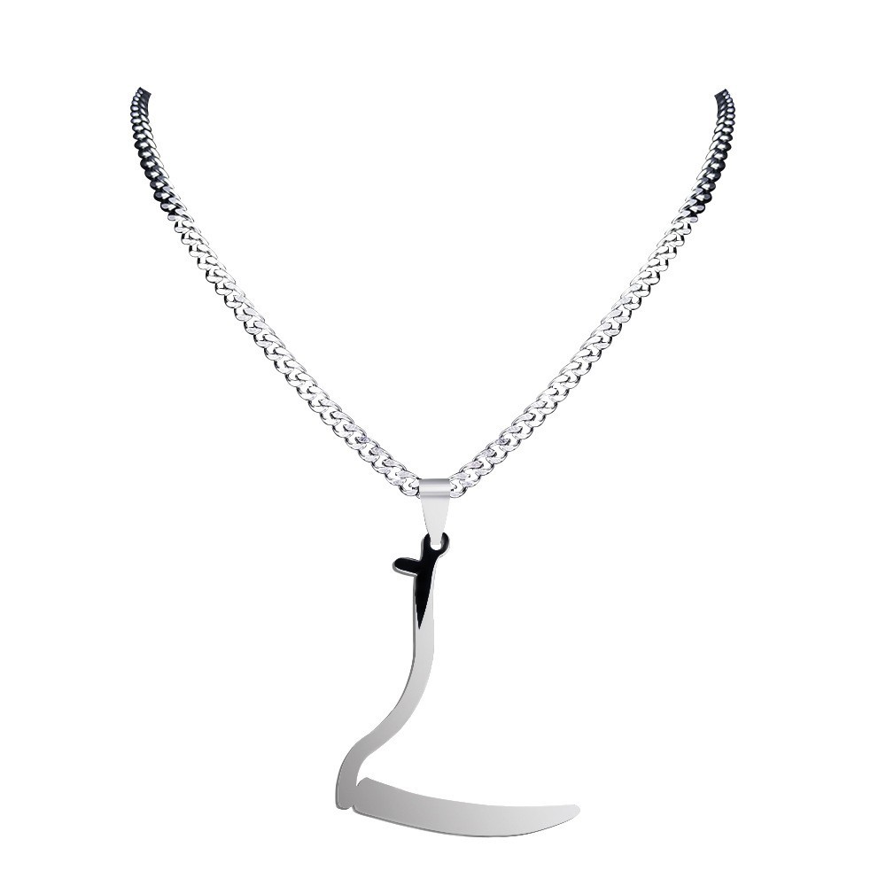 Termination and Rebirth, Death’s Scythe, Gothic Punk S.Steel Pendant Necklace
