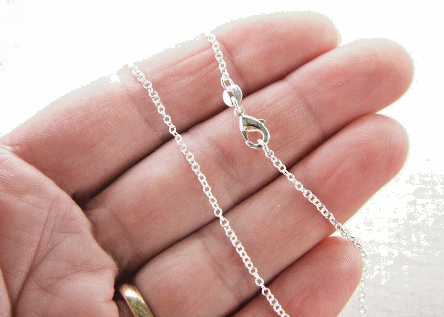Small CROSS CRUCIFIX Charm Plated 925 Sterling Silver 18″ Chain BOY GIRL WOMEN