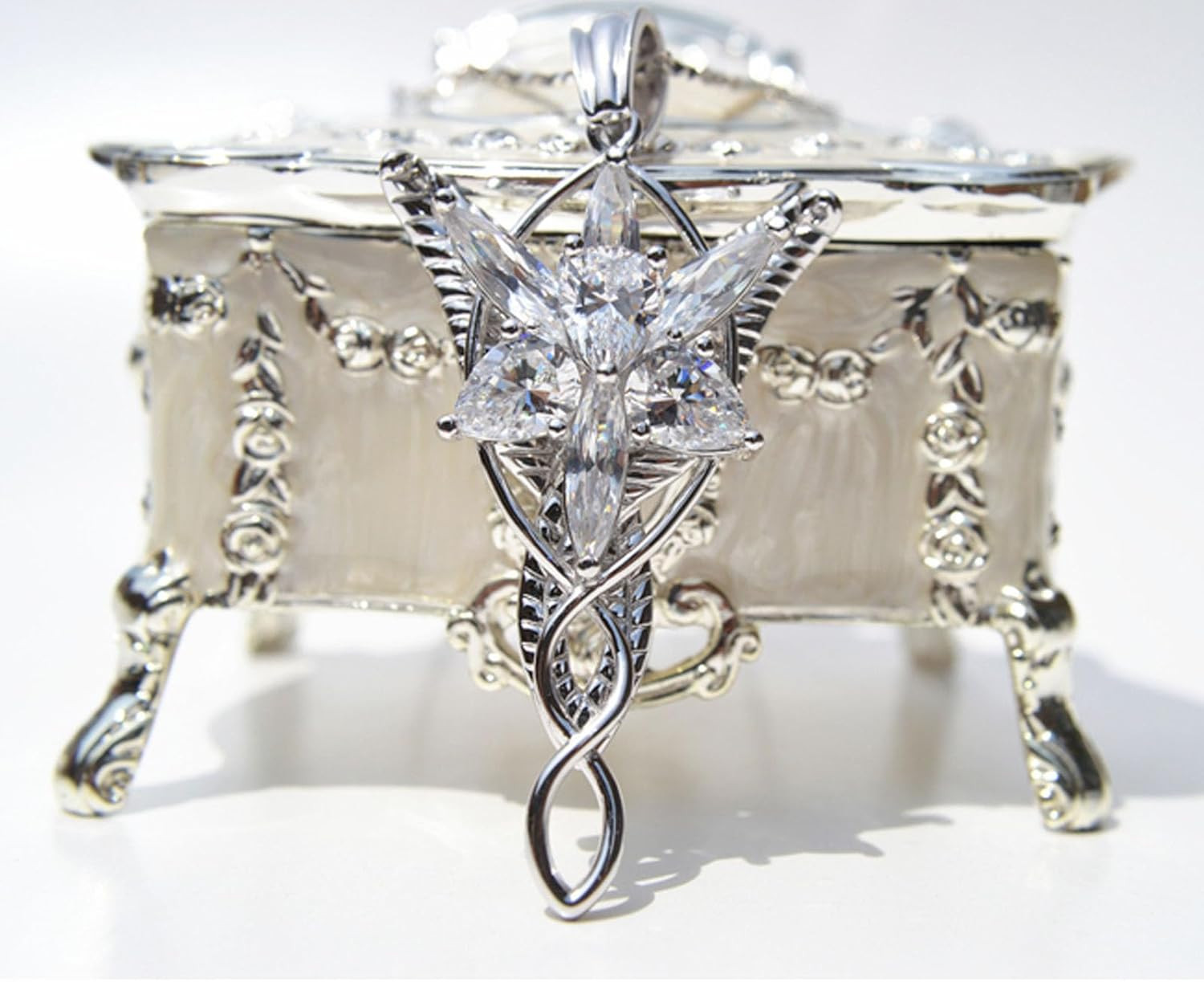 3 Set Lord of the Ring Elven Leaf Aragorn Arwen Evenstar Pendant Chain Necklace