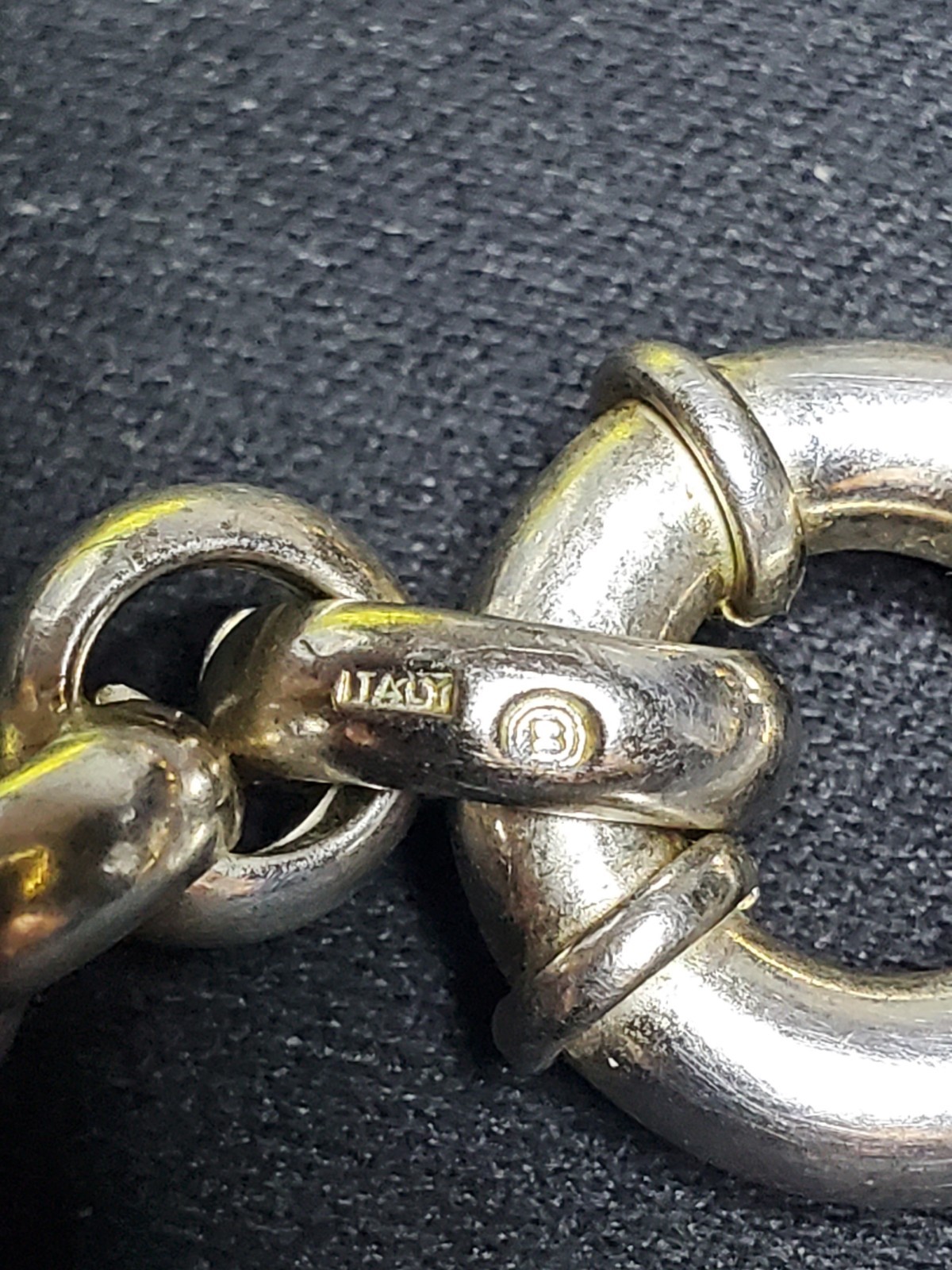 Vintage Rolo Chain 22 INCH Necklace Real Solid 925 Italy,b