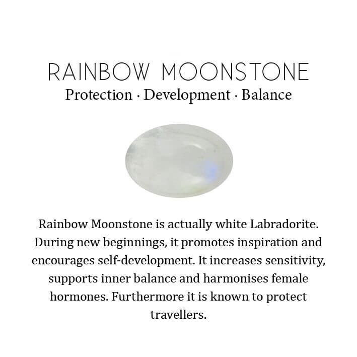 Womens day Sale Natural Rainbow Moonstone Electroformed Pendant Jewelry Copper