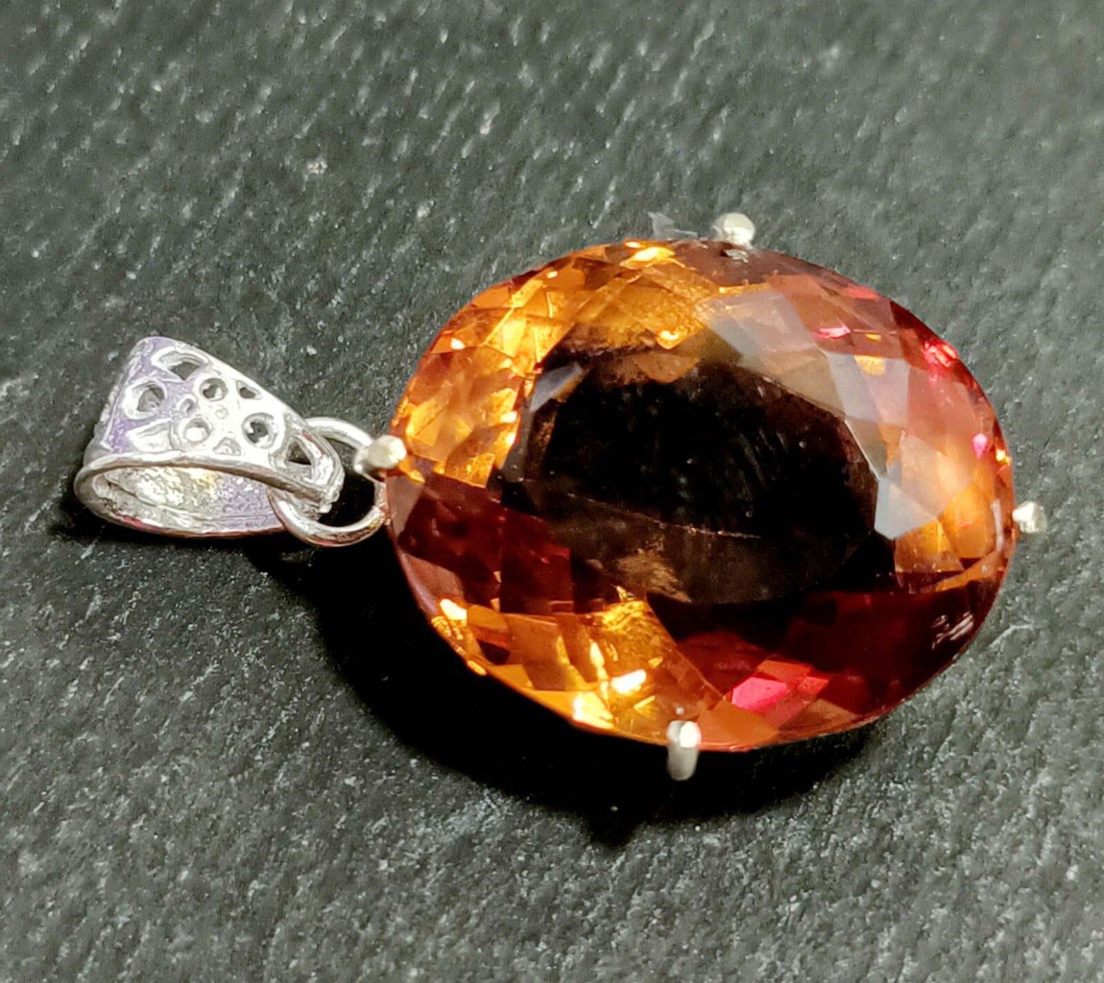Flawless 59.5 Ct Natural Zultanite 7 Color Oval Cut Pendant 925 Silver Gemstone