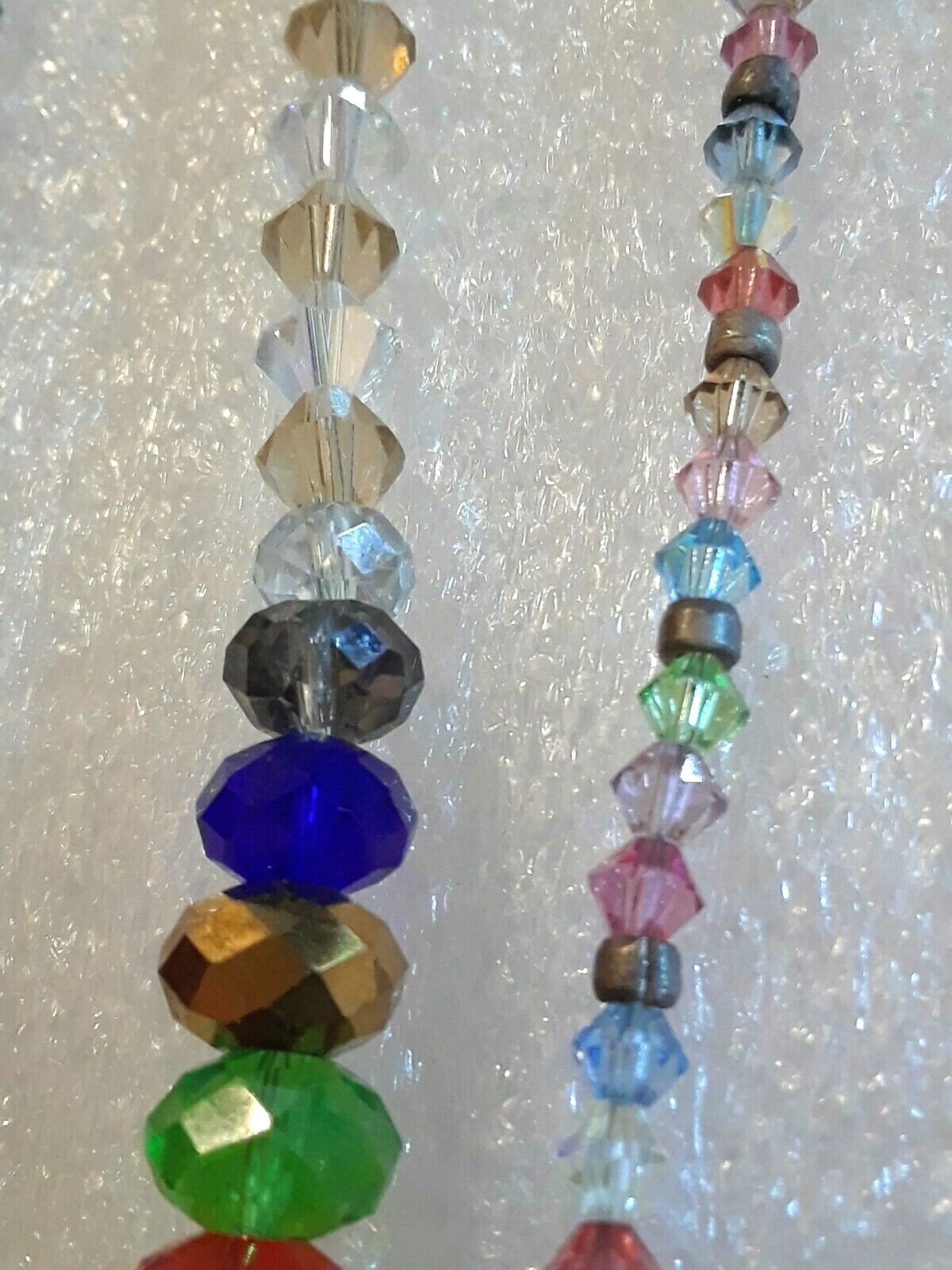 Beaded necklaces. Multi-color crystal beads, blue moon glow. You get all 5