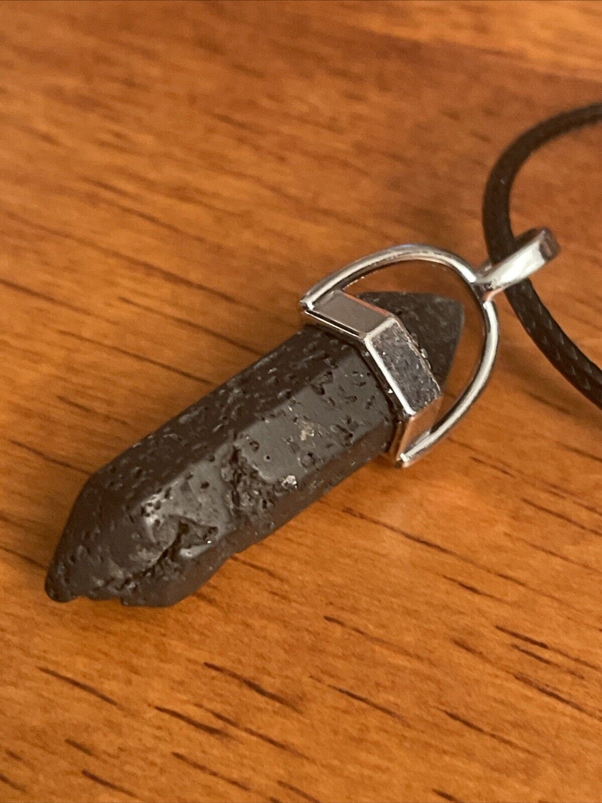 Natural Volcano Lava Stone Pendants Natural Crystal Gemstone Hexagon 18″
