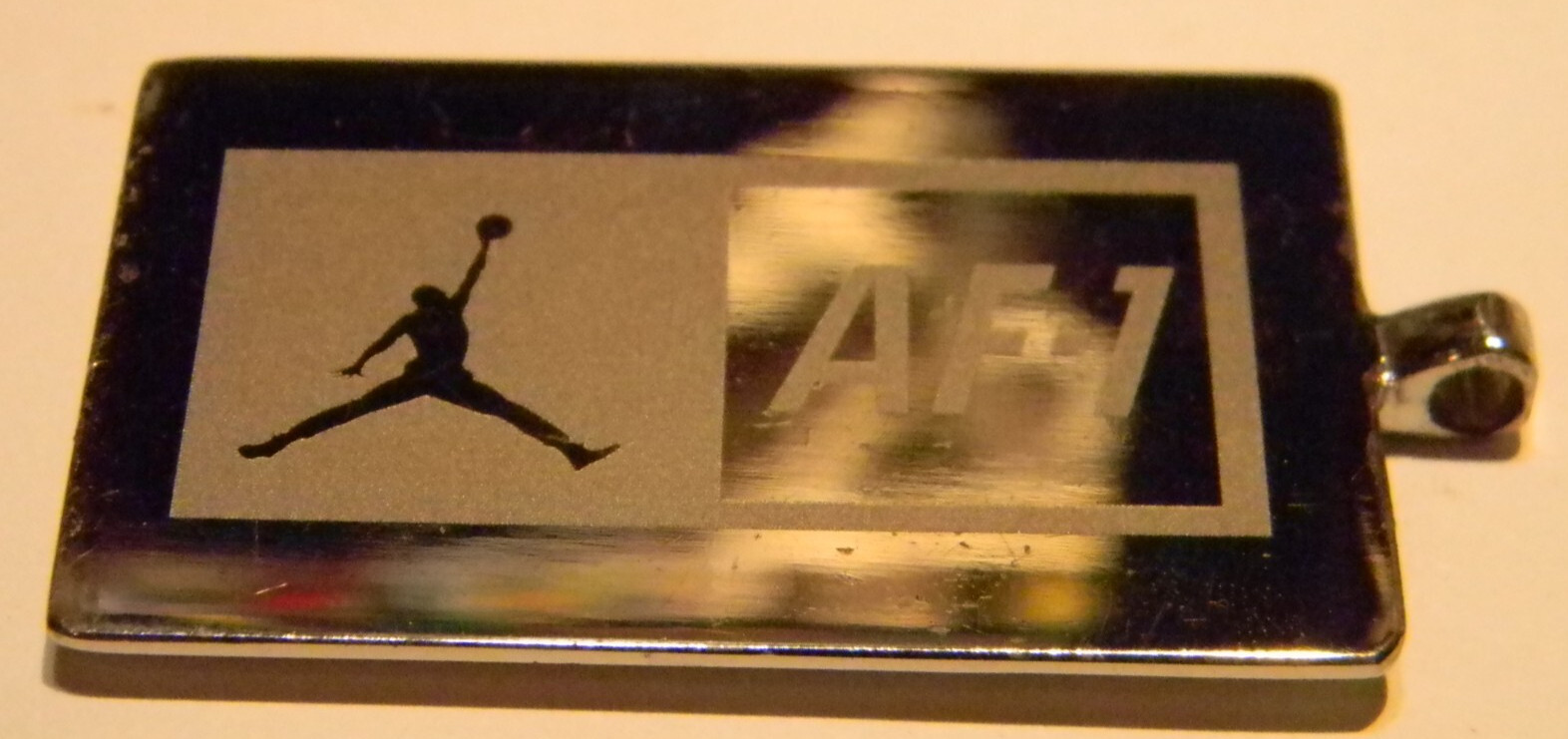 Nike AF-1 Air Jordan Authentic Hang Tag Pendant Necklace Michael Jumping