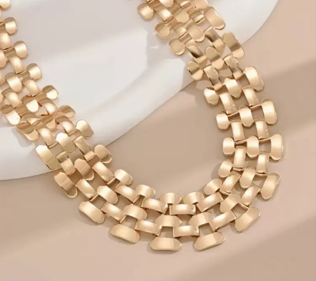 Gold Plated Chain Necklace Chocker High Quality