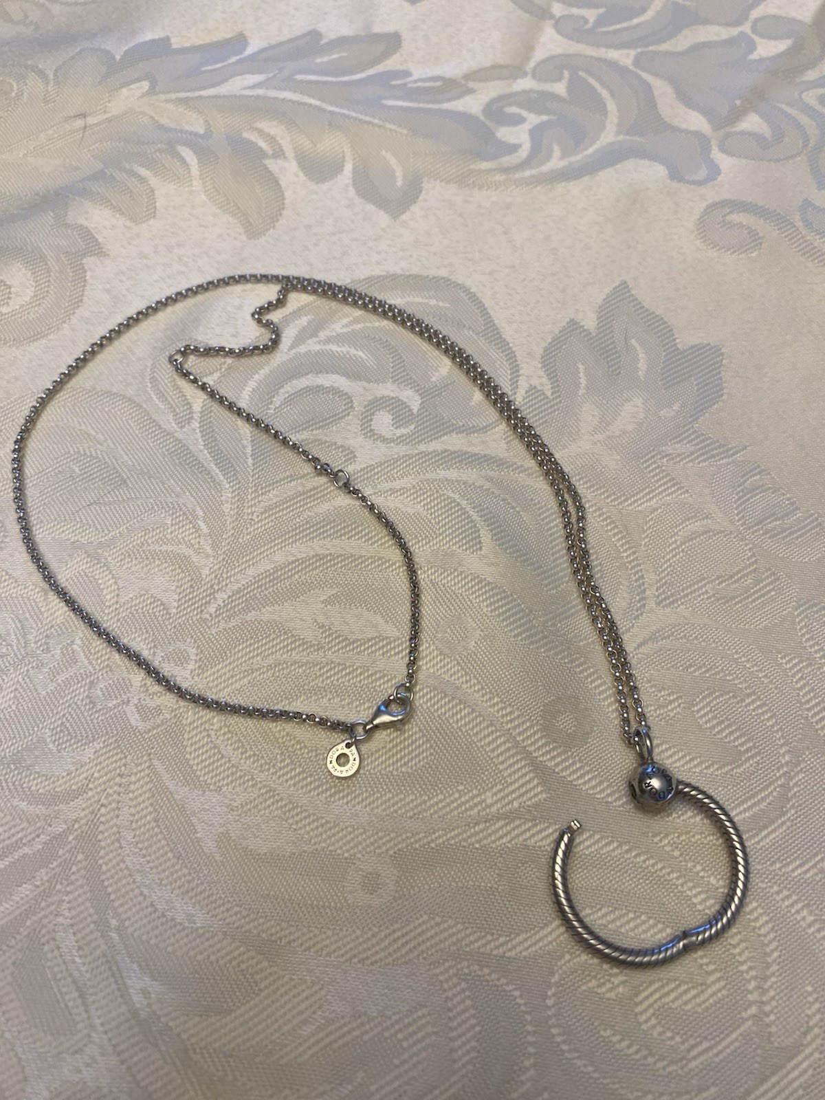 Pandora necklace & O Ring Pendant Holder, Disney Charms & Rudolph (all Pandora)