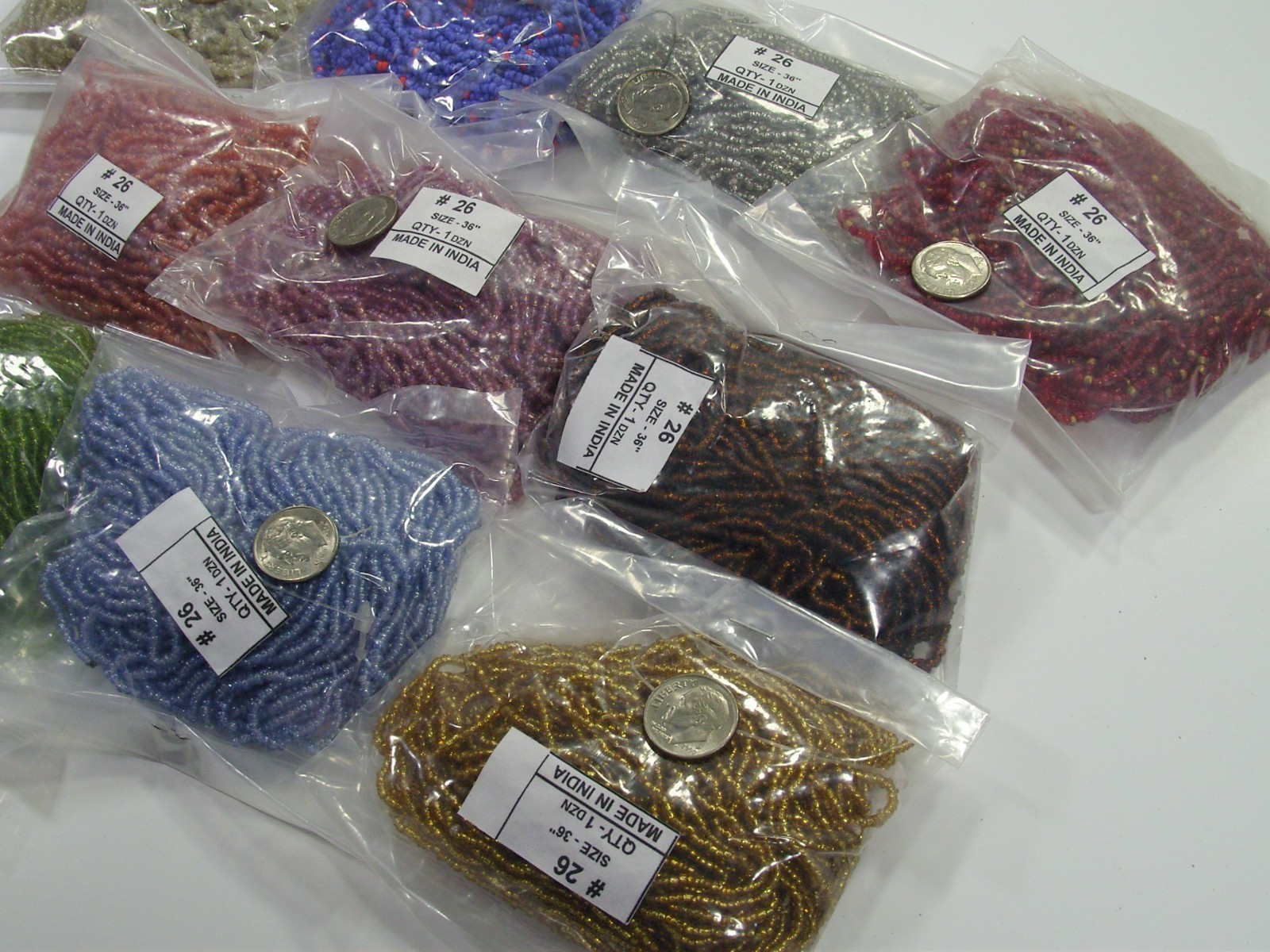 100 Strands 36″ Glass Seed Bead Necklaces Wholesale Bulk Lot Clearance (NP-43E)