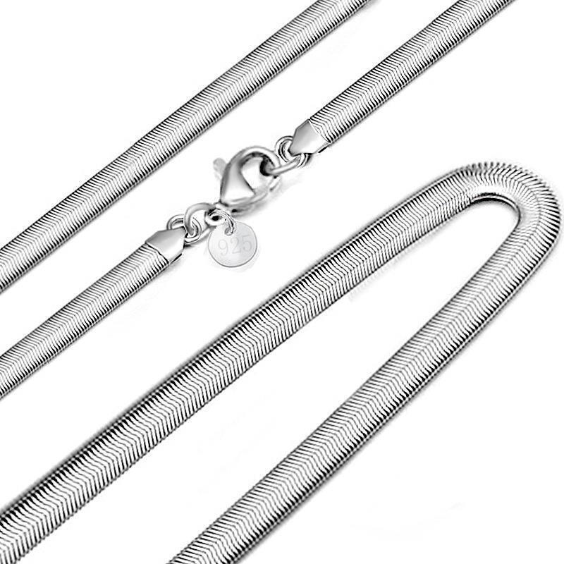 925 Sterling Solid Silver Men Women Jewelry Snake Chain 18- 24 Inch Necklace USA