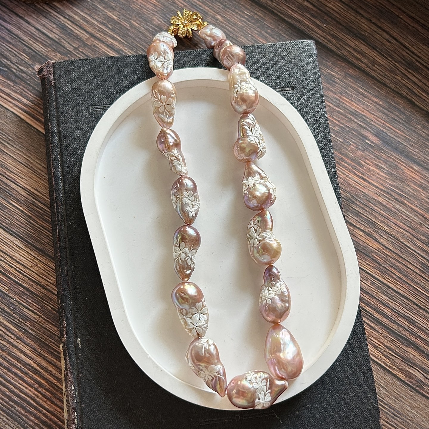 16-20″ Baroque Pearl Necklace Natural Freshwater Purple Pearl Handmade 9-10mm