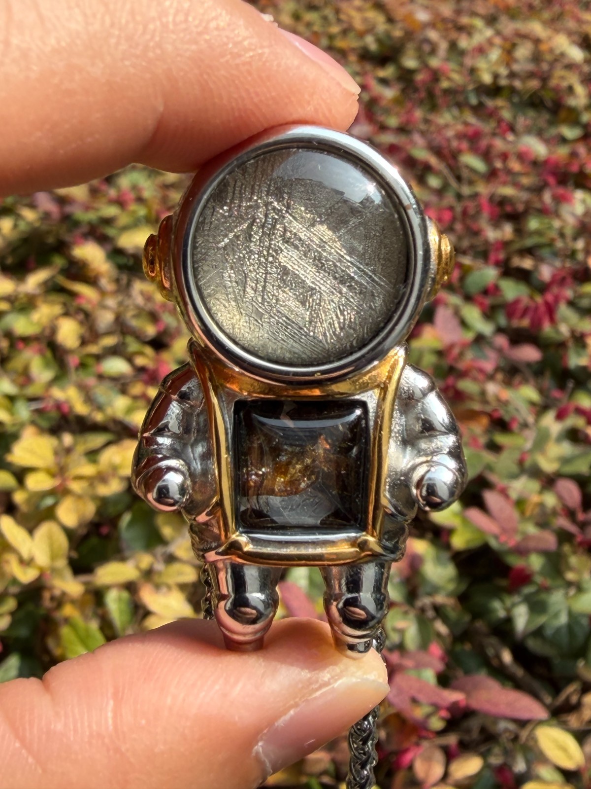 Astronaut Meteorite Pendant Necklace for Men Women Space Jewelry Unique Gift